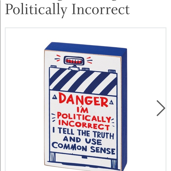 Politically Incorrect Motivational Sign Box Shelf Sitter Primitives by Kathy NWT - Picture 8 of 8